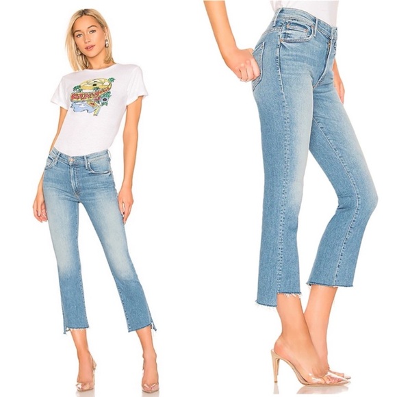 Mother Women’s Insider Crop Step Fray in Shoot To Thrill  Jeans Size 24 - Picture 1 of 12